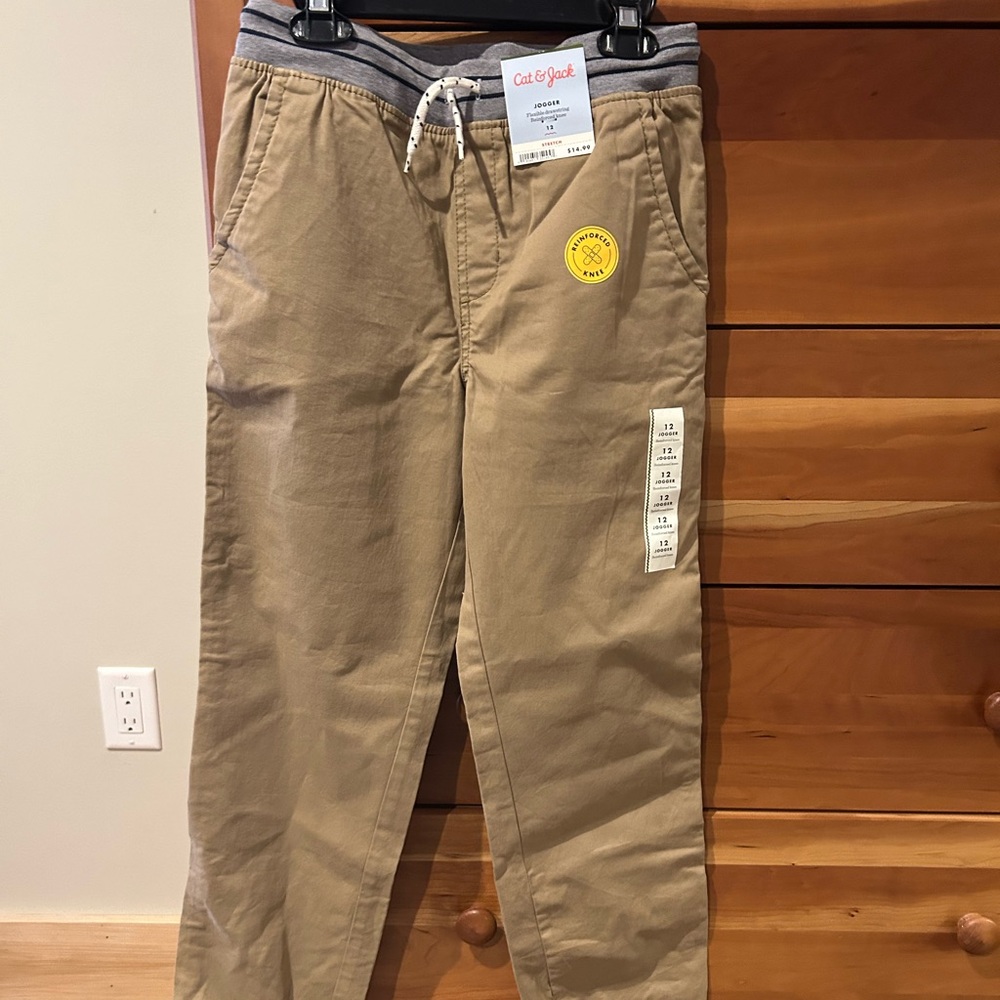 Cat & Jack Khaki Joggers. Size 12.